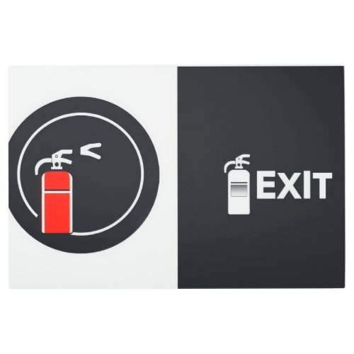Extingisher with exit sign