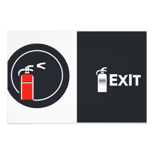 Extingisher with exit sign