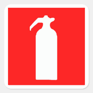 extinguidor de fuego - extintor de incendios square sticker
