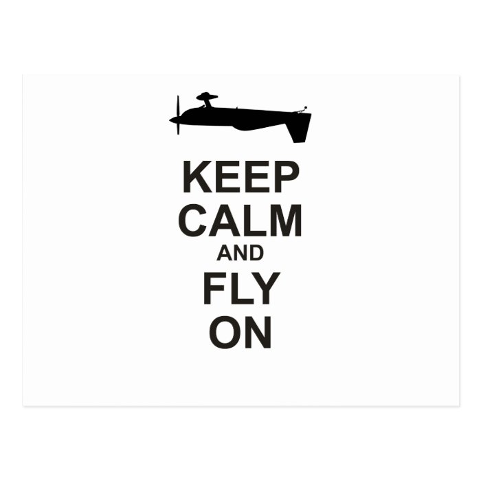 Extra Aircraft Keep Calm and Fly On Postcards