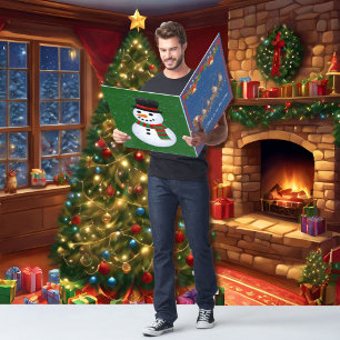 Extra Big Christmas Card Santa to child from Daddy