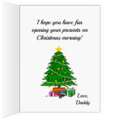 Extra Big Christmas Card Santa to child from Daddy | Zazzle