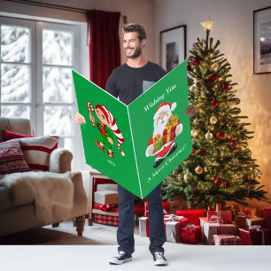 Extra BIG CHRISTMAS  Santa Claus For Child Kids Card