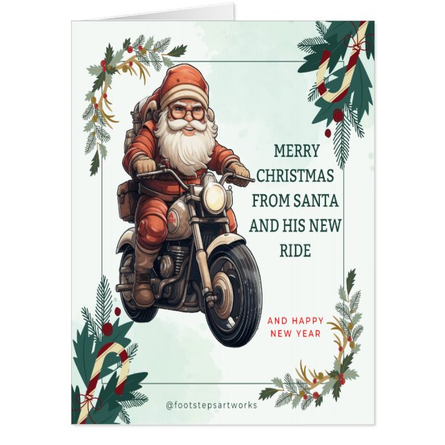  Extra Big Santa Christmas Card (Front)
