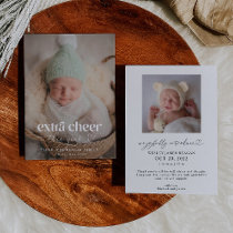 Extra Cheer Christmas Birth Announcement