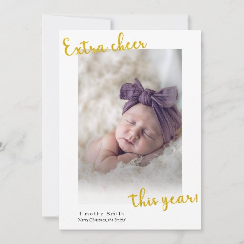 extra cheer this year announcement holiday card