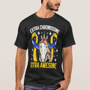 Extra Chromosome Extra Awesome Down Syndrome Unico T-Shirt