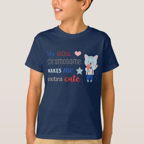 Extra Chromosome Extra Cute Cat T_Shirt