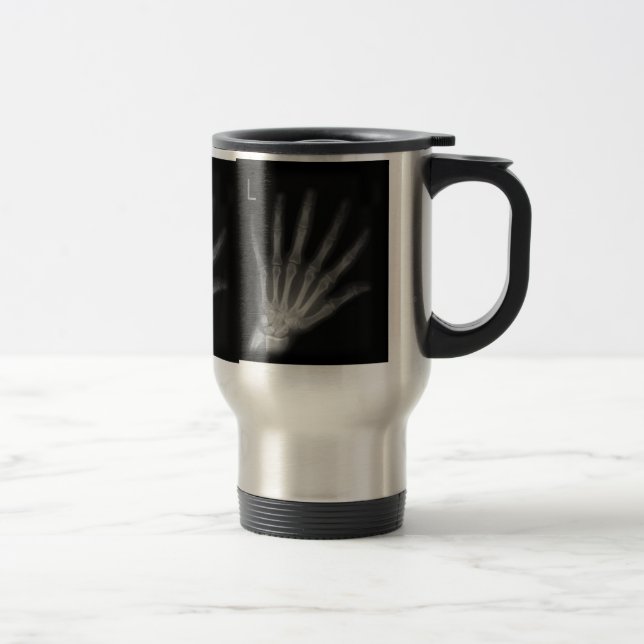 Extra Digit X-ray Left Hand Travel Mug (Right)