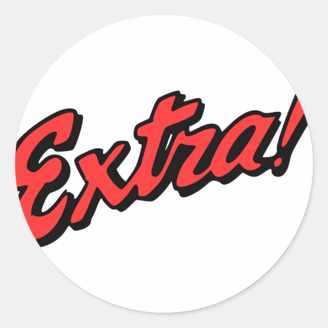 Extra! Exclusive Classic Round Sticker (Front)