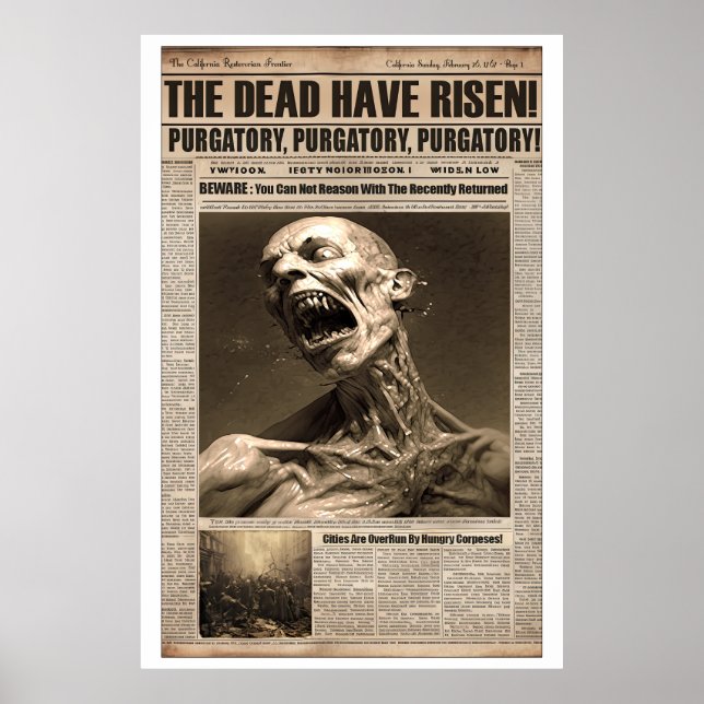 Extra! Extra! The Dead Rise! Poster (Front)