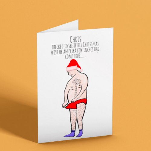 Extra Few Inches Customisable Christmas Card