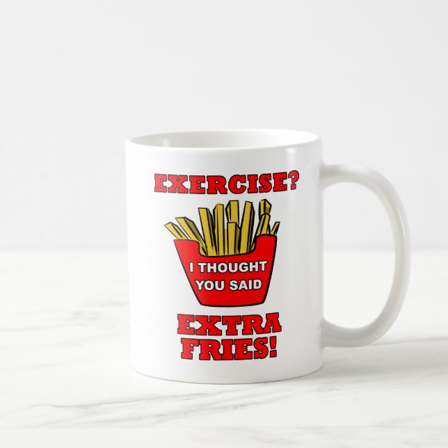 Extra Fries Funny Mug (Right)