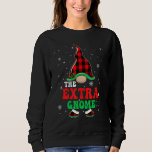 Extra Gnome Buffalo Plaid Matching Family Christma Sweatshirt