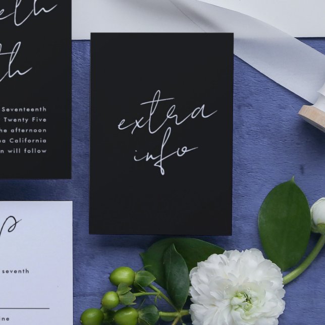 Extra Info Details Stylish Modern Custom Names RSVP Card (Creator Uploaded)