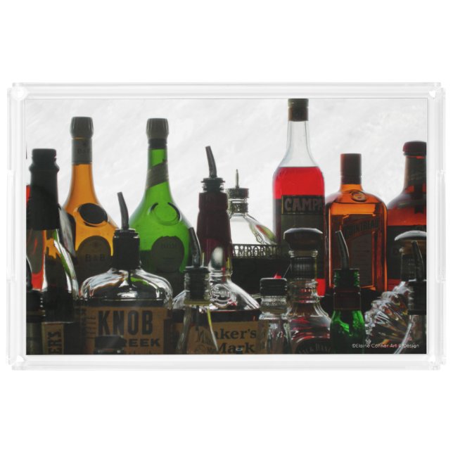 Extra Large Acrylic Rectangle Tray with Handles (Front)