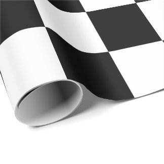 Extra Large Black and White Checks Wrapping Paper