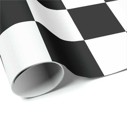 black and white checkered wrapping paper
