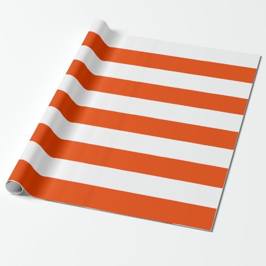 bright orange and white striped wrapping paper