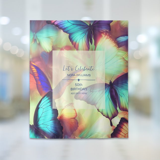 Extra Large Butterfly Birthday Party Backdrop (Creator Uploaded)