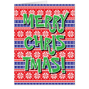 Extra large Christmas card with snowflake pattern