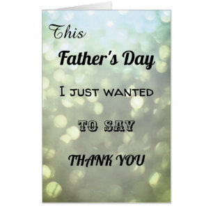 Extra Large Father's Day Thank you design Card