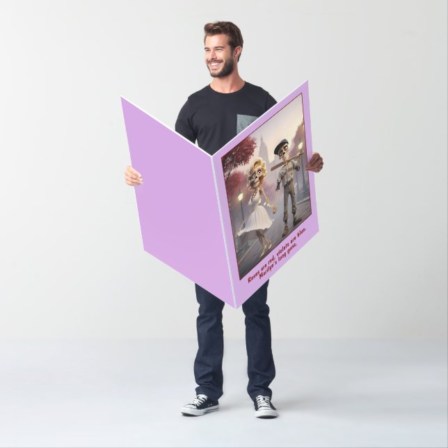 Extra large funny wine themed Valentine Card (In Situ)