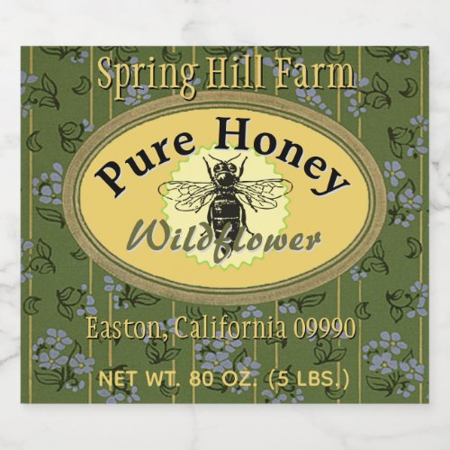 Extra Large Honey Jar  Beehive Sticker