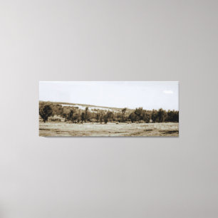 Extra large landscape vintage photo canvas print