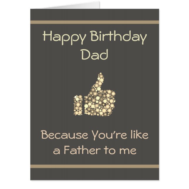 Extra Large Like a Dad Happy Birthday Card (Front)