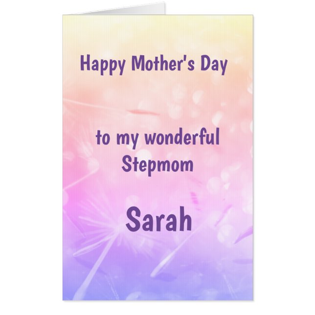 Extra Large Mothers Day Stepmom Card (Front)