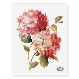 Extra Large Perfectly Pink hydrangea's, floral Temporary Tattoos