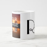 Extra Large Personalized Photo Coffee Mug<br><div class="desc">Custom personalized extra large coffee mugs with name initial and photo. Great custom gift for friends and family</div>