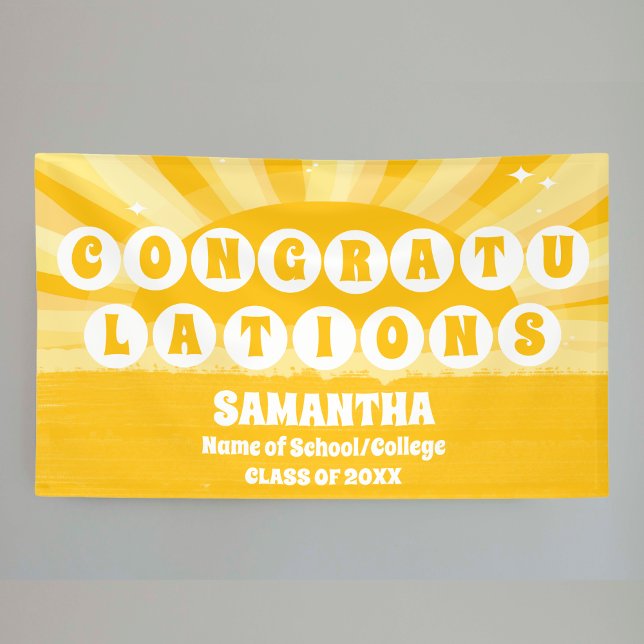Extra Large Retro Sunshine 2026 Graduation Banner (Creator Uploaded)