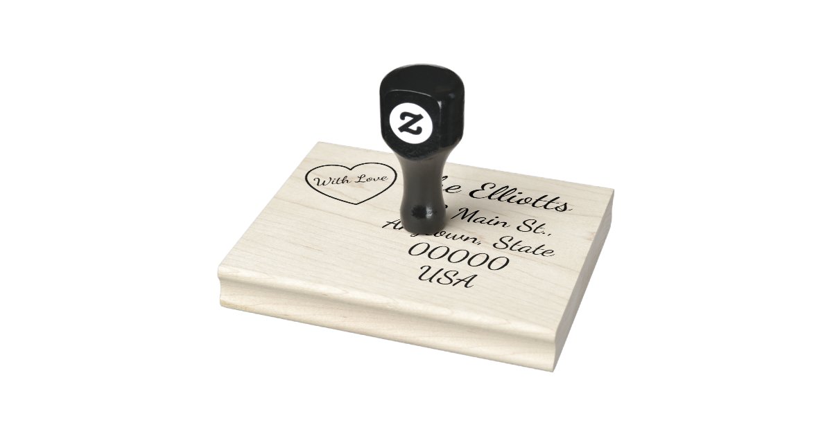 Extra Large Return Address Rubber Stamp | Zazzle.com