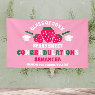Extra Large Strawberry 2026 Graduation Banner