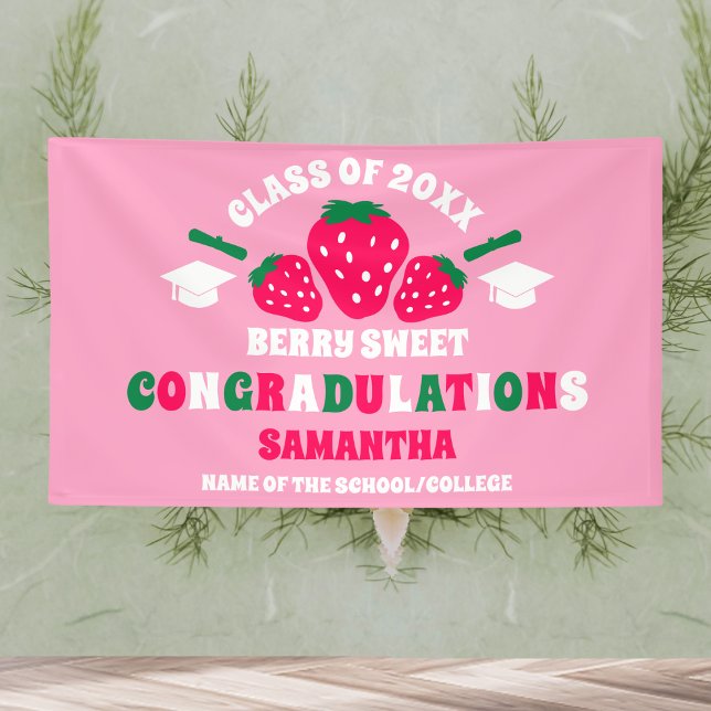 Extra Large Strawberry 2026 Graduation Banner (Creator Uploaded)