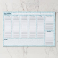 Extra-Large Weekly To-Do List - Coffee Ring Design Paper Pad