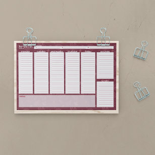 Weekly Planner Paper Pads