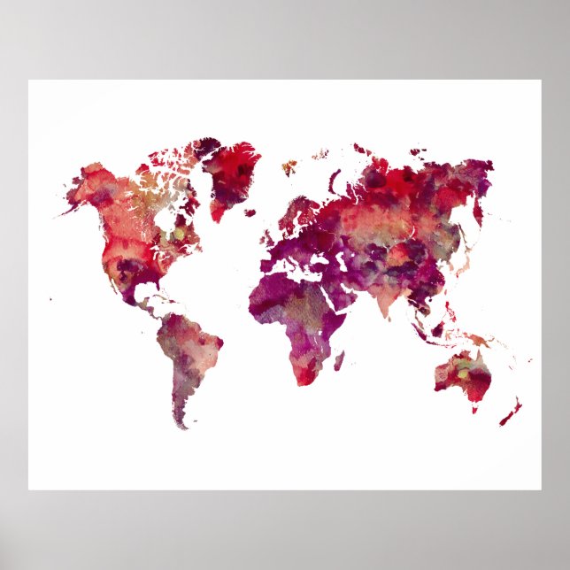 Extra large world map poster (Front)