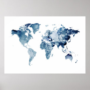 Extra large world map poster