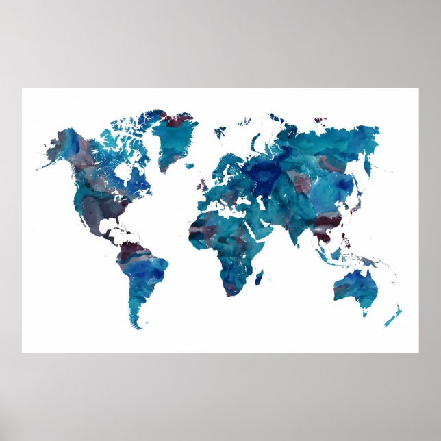Extra large world map poster (Front)