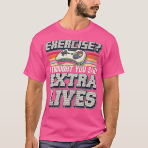 Extra Lives Funny Video Game Controller Retro Boy T-Shirt
