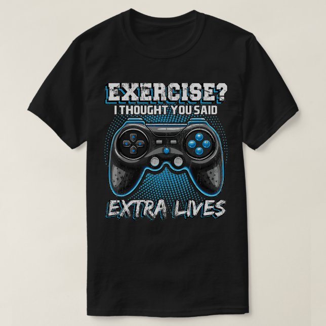 Extra Lives Funny Video Game Controller Retro  Boy T-Shirt (Design Front)