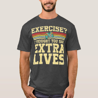Extra Lives Funny Video Game Controller Retro Boy T-Shirt