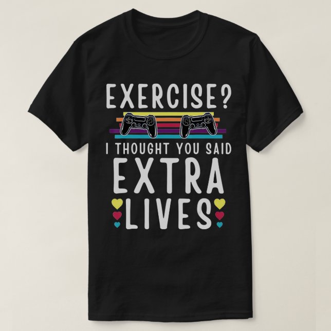 Extra Lives Funny Video Game Controller Retro  Boy T-Shirt (Design Front)