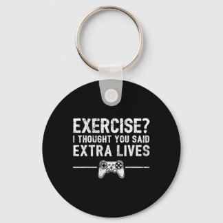 Extra Lives Funny Video Game Controller Retro Game Keychain