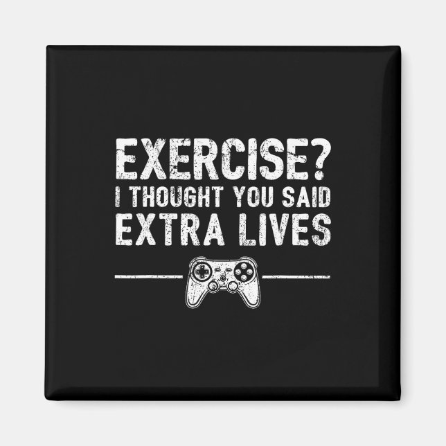 Extra Lives Funny Video Game Controller Retro Game Magnet (Front)