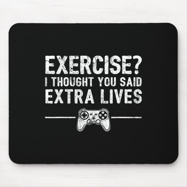 Extra Lives Funny Video Game Controller Retro Game Mouse Pad (Front)