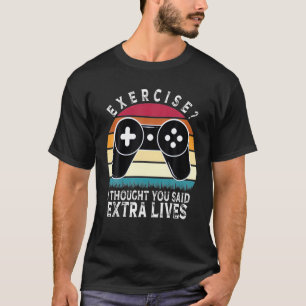 Extra Lives Funny Video Game Controller Retro Game T-Shirt